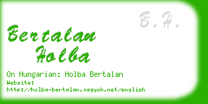 bertalan holba business card